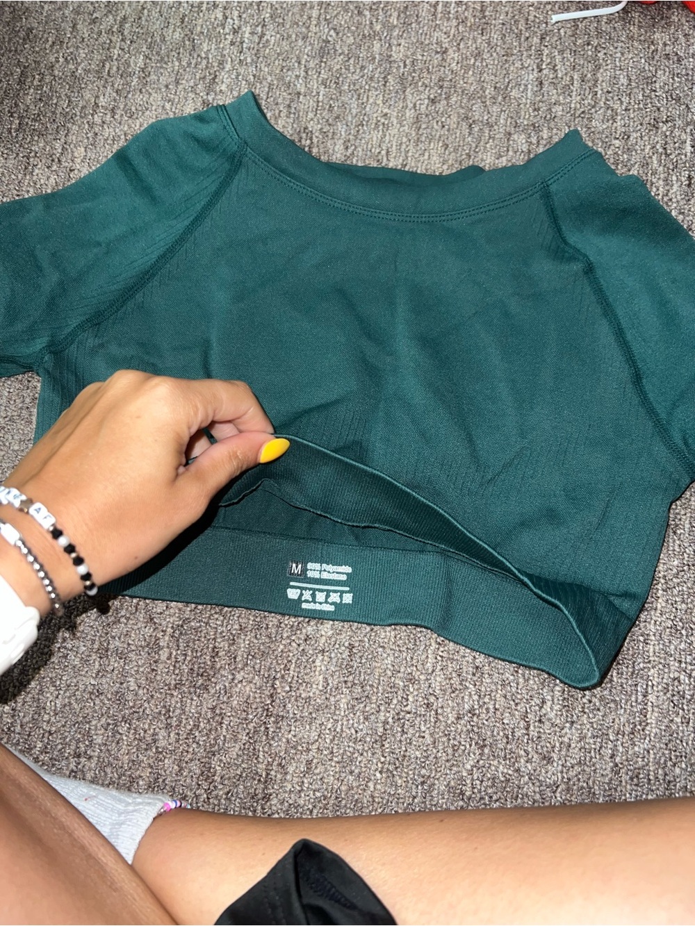 Women's Dark Green Crop Top